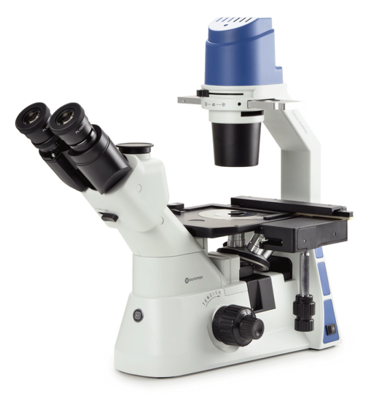 Microscopio Trinocular invertido Oxion Inverso OX.2453-PLF - www.letscopes.com